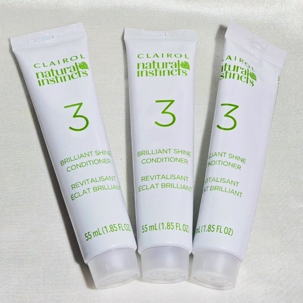 Lot of 3 Clairol Natural Instincts Brilliant Color Shine Conditioner 1.85 oz